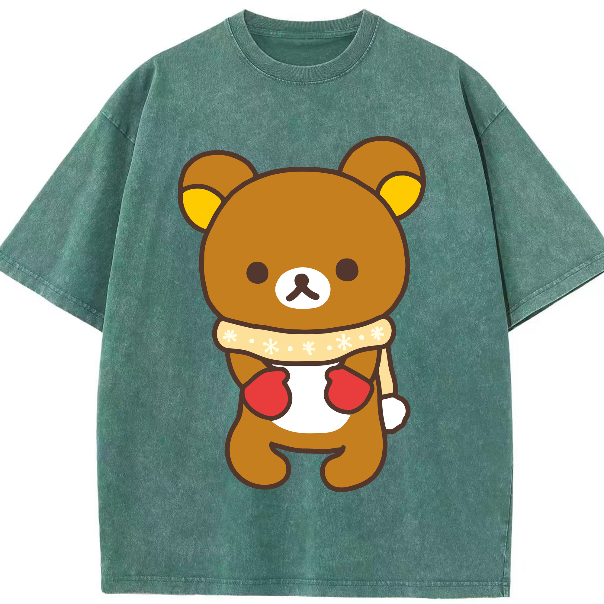 （画像用） リラックマ リラックマ キイロイトリ Rilakkuma Korilakkuma Kiiroitori 綿100% ヴィンテージ風 半袖Tシャツ（フロントプリント）